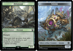 Dinosaur (0001) // Gnome (0016) Double-Sided Token - Foil
